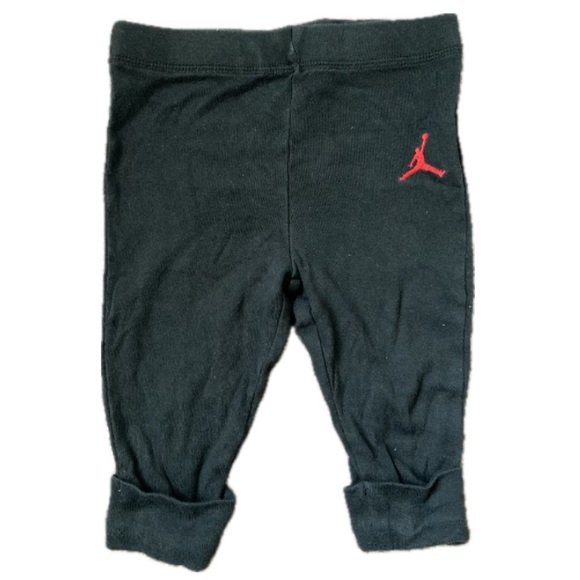 JORDAN Jogger Pants Size 9-12 Months Black Red - Picture 1 of 4